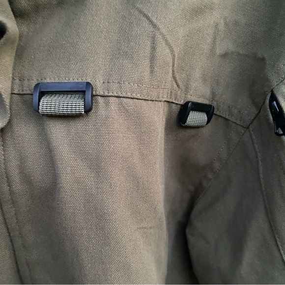 UNM Canvas Utility Jacket Size Large Full Zip+Snap Multi-Pocketed Tan - Picture 11 of 16